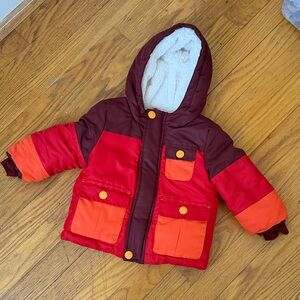 Cat & Jack Red and Orange Hooded Jacket